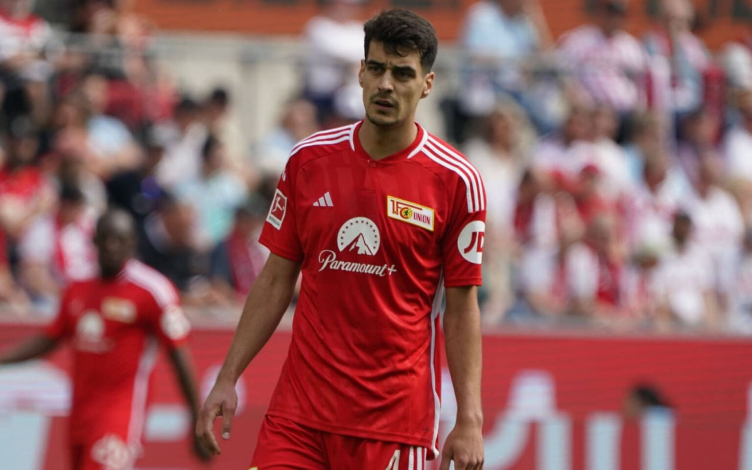calciomercato milan diogo leite con la maglia rossa dell'Union Berlino