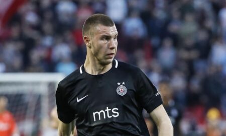 milan, pavlovic con la maglia nera del Partizan