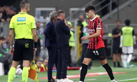 Milan, Davide Bartesaghi contro il Lecce jimenez