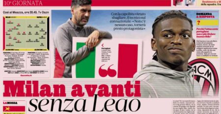 Verso Milan-Napoli, Paulo Fonseca avanti senza Rafael Leao: scontro totale tra i due? La situazione