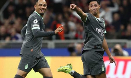 milan, okafor e reijnders esultano